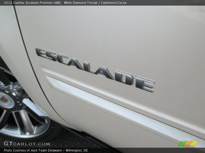 White Diamond Tricoat / Cashmere/Cocoa 2013 Cadillac Escalade Premium AWD