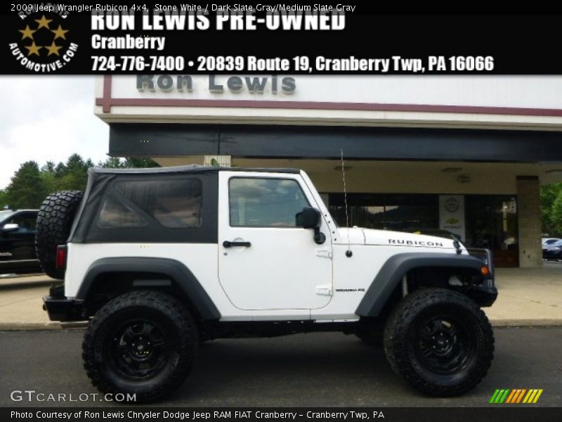 Stone White / Dark Slate Gray/Medium Slate Gray 2009 Jeep Wrangler Rubicon 4x4