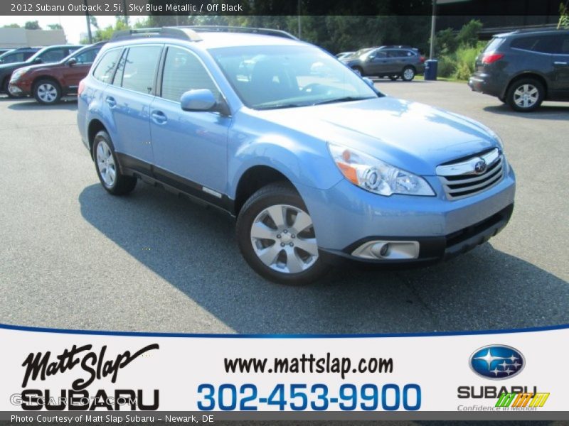 Sky Blue Metallic / Off Black 2012 Subaru Outback 2.5i