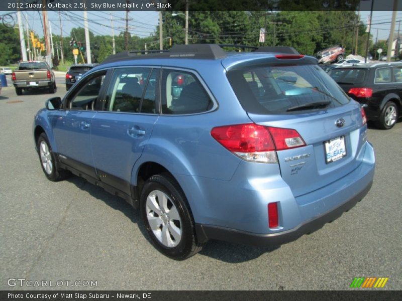 Sky Blue Metallic / Off Black 2012 Subaru Outback 2.5i