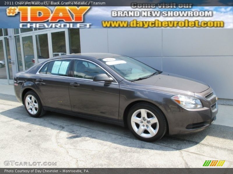 Black Granite Metallic / Titanium 2011 Chevrolet Malibu LS