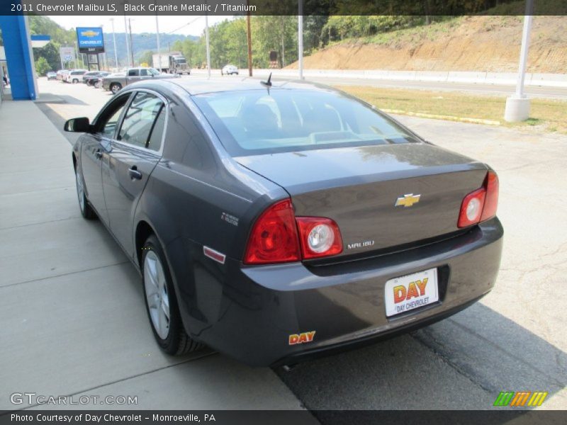 Black Granite Metallic / Titanium 2011 Chevrolet Malibu LS