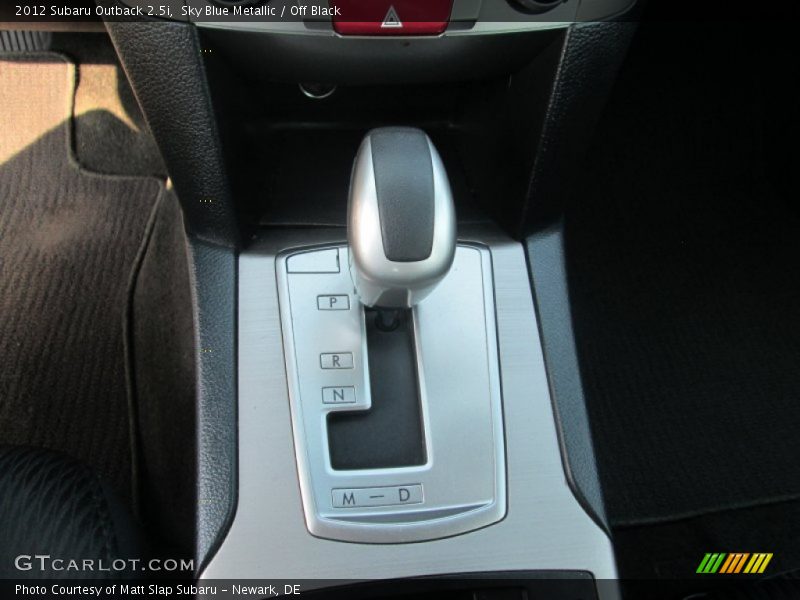 Sky Blue Metallic / Off Black 2012 Subaru Outback 2.5i