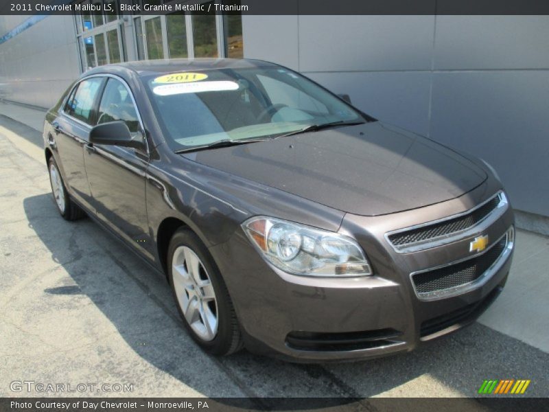 Black Granite Metallic / Titanium 2011 Chevrolet Malibu LS