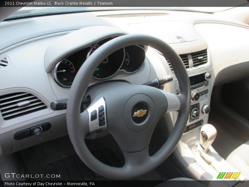 Black Granite Metallic / Titanium 2011 Chevrolet Malibu LS