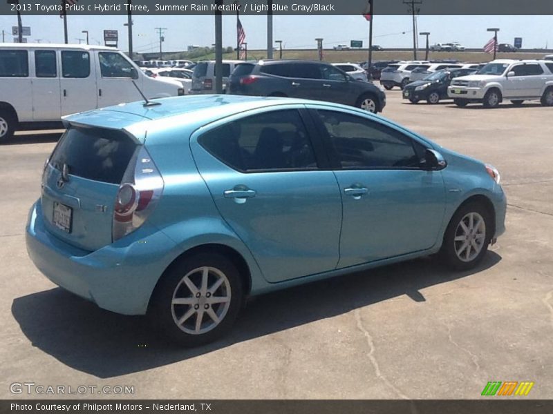 Summer Rain Metallic / Light Blue Gray/Black 2013 Toyota Prius c Hybrid Three
