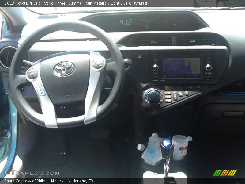 Summer Rain Metallic / Light Blue Gray/Black 2013 Toyota Prius c Hybrid Three