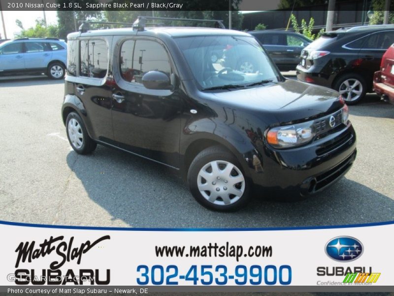 Sapphire Black Pearl / Black/Gray 2010 Nissan Cube 1.8 SL