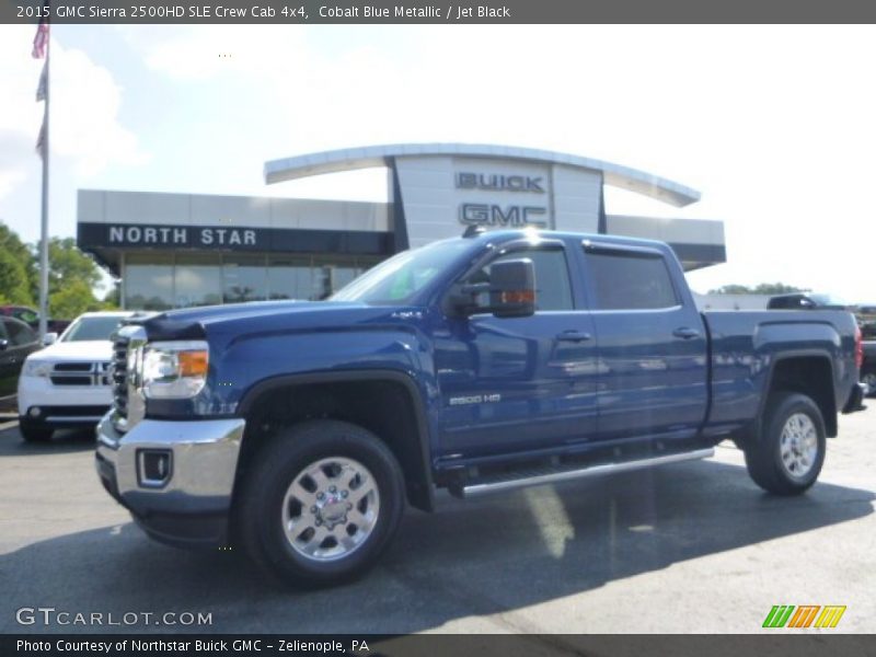 Cobalt Blue Metallic / Jet Black 2015 GMC Sierra 2500HD SLE Crew Cab 4x4