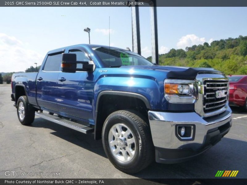 Cobalt Blue Metallic / Jet Black 2015 GMC Sierra 2500HD SLE Crew Cab 4x4