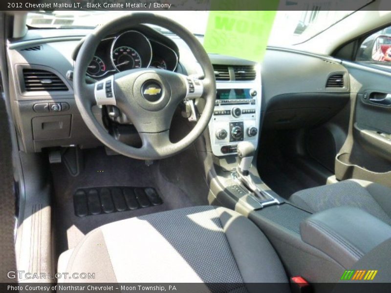 Black Granite Metallic / Ebony 2012 Chevrolet Malibu LT
