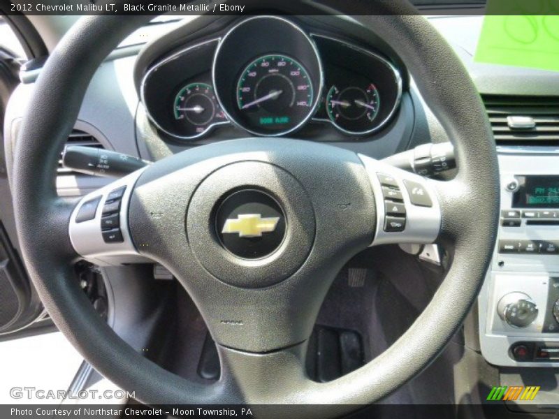 Black Granite Metallic / Ebony 2012 Chevrolet Malibu LT