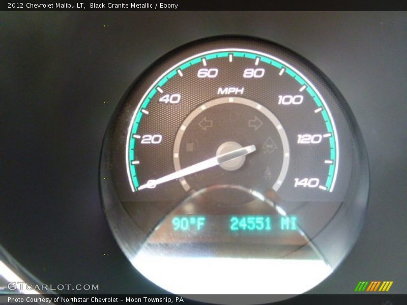 Black Granite Metallic / Ebony 2012 Chevrolet Malibu LT