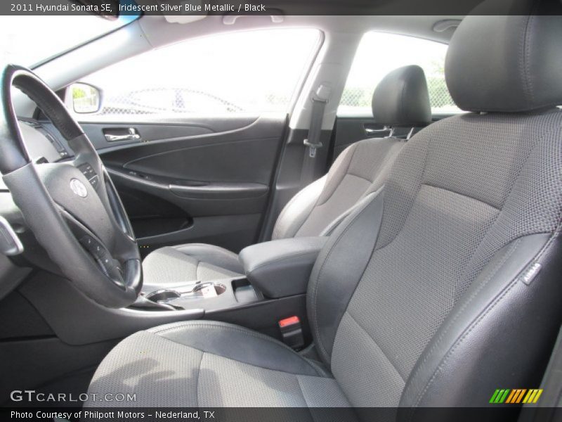 Iridescent Silver Blue Metallic / Black 2011 Hyundai Sonata SE