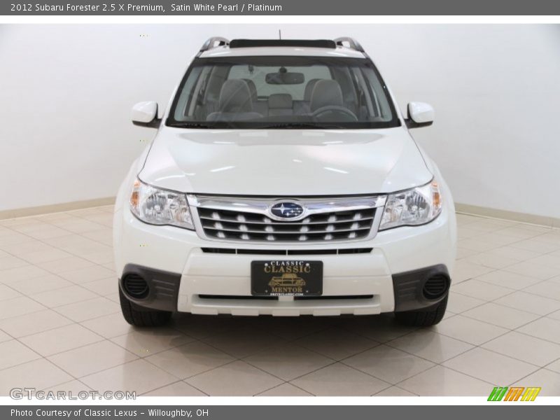 Satin White Pearl / Platinum 2012 Subaru Forester 2.5 X Premium