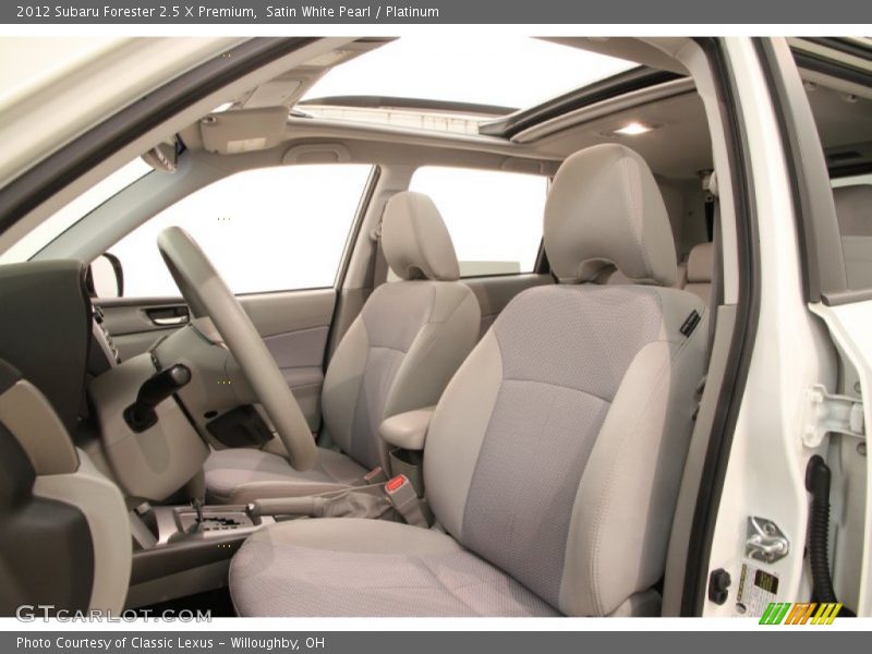 Satin White Pearl / Platinum 2012 Subaru Forester 2.5 X Premium