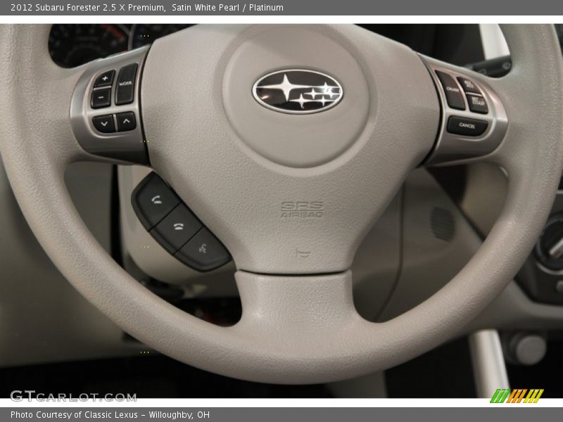 Satin White Pearl / Platinum 2012 Subaru Forester 2.5 X Premium