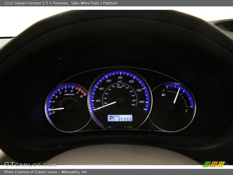 Satin White Pearl / Platinum 2012 Subaru Forester 2.5 X Premium