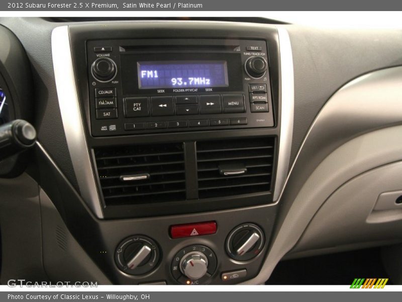 Satin White Pearl / Platinum 2012 Subaru Forester 2.5 X Premium