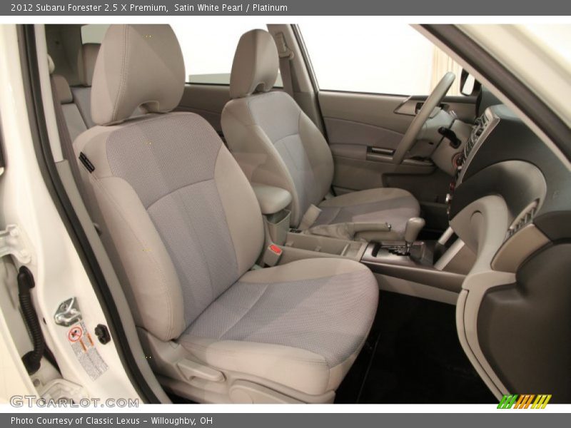 Satin White Pearl / Platinum 2012 Subaru Forester 2.5 X Premium