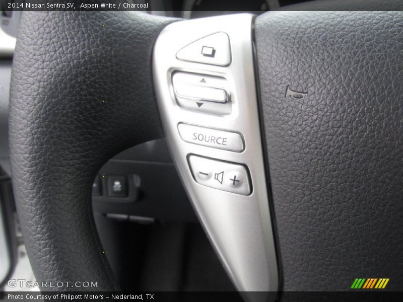 Aspen White / Charcoal 2014 Nissan Sentra SV