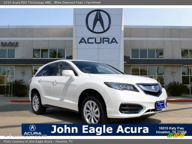 White Diamond Pearl / Parchment 2016 Acura RDX Technology AWD