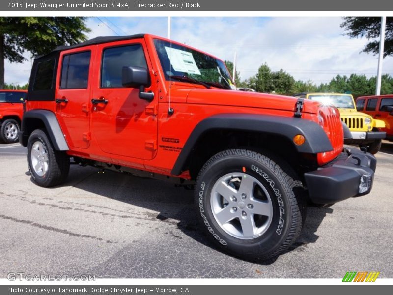 Firecracker Red / Black 2015 Jeep Wrangler Unlimited Sport S 4x4