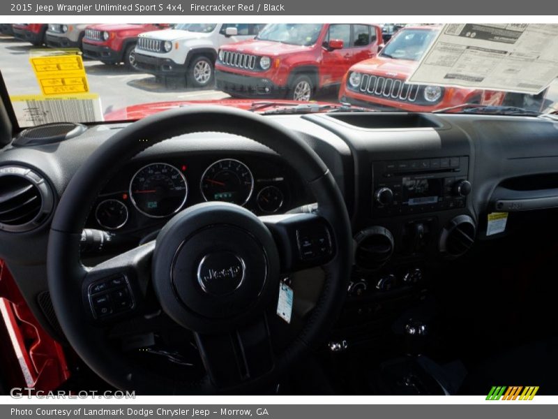 Firecracker Red / Black 2015 Jeep Wrangler Unlimited Sport S 4x4