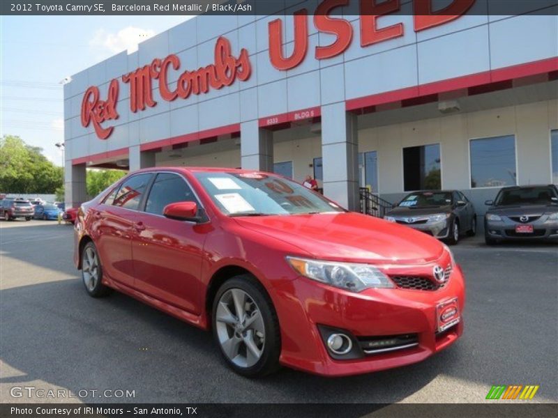 Barcelona Red Metallic / Black/Ash 2012 Toyota Camry SE