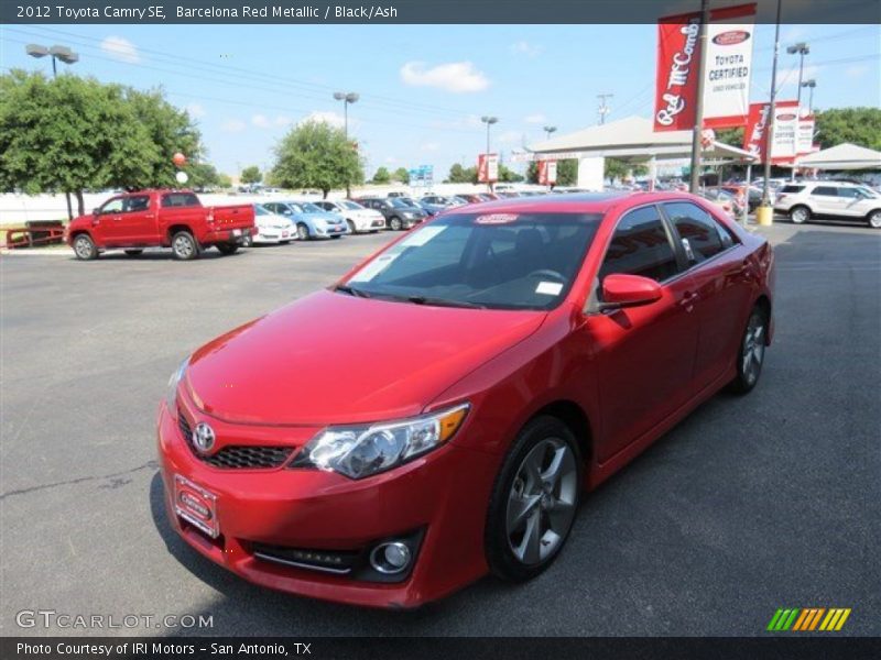 Barcelona Red Metallic / Black/Ash 2012 Toyota Camry SE