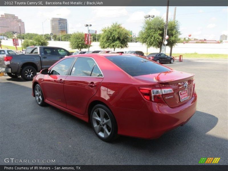 Barcelona Red Metallic / Black/Ash 2012 Toyota Camry SE
