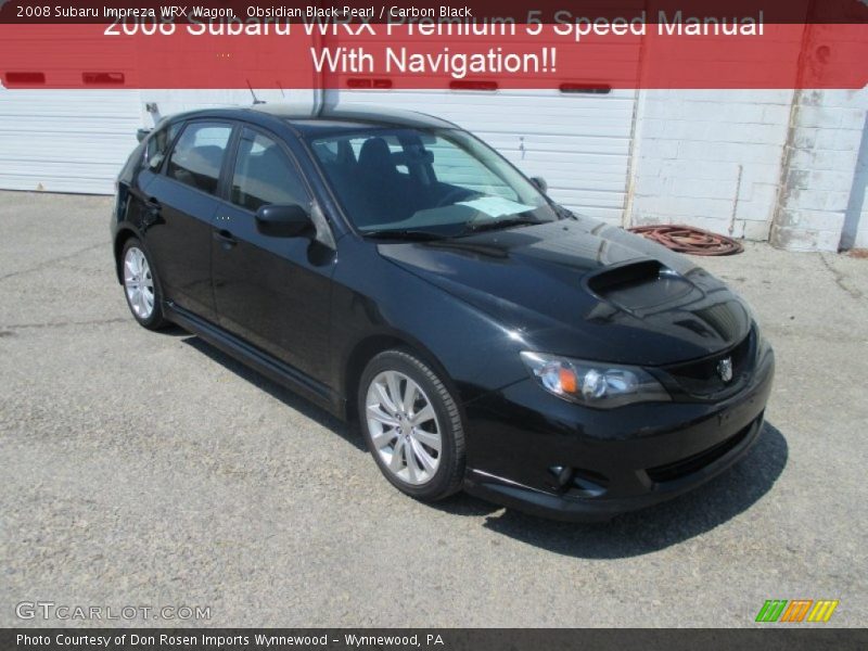 Obsidian Black Pearl / Carbon Black 2008 Subaru Impreza WRX Wagon