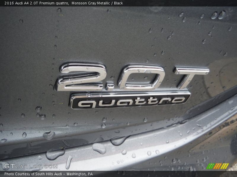 Monsoon Gray Metallic / Black 2016 Audi A4 2.0T Premium quattro