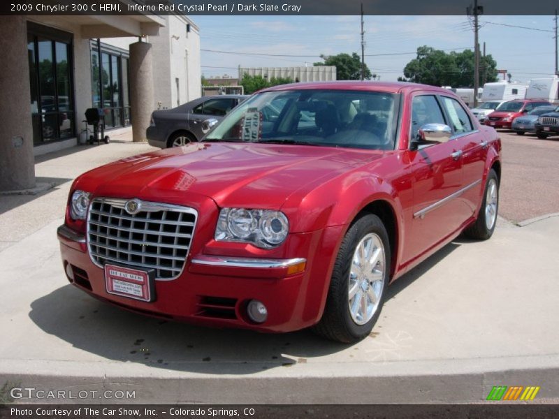 Inferno Red Crystal Pearl / Dark Slate Gray 2009 Chrysler 300 C HEMI