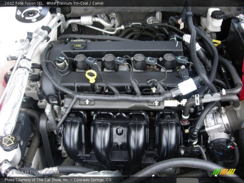 White Platinum Tri-Coat / Camel 2012 Ford Fusion SEL