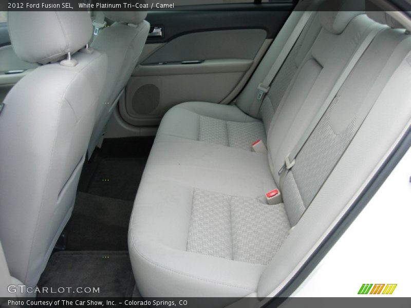 White Platinum Tri-Coat / Camel 2012 Ford Fusion SEL