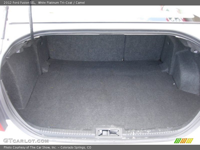 White Platinum Tri-Coat / Camel 2012 Ford Fusion SEL