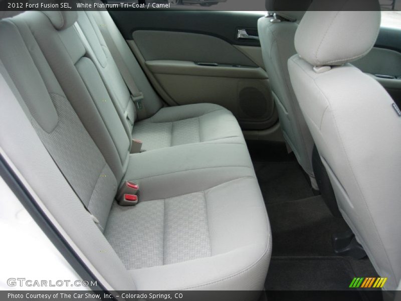White Platinum Tri-Coat / Camel 2012 Ford Fusion SEL