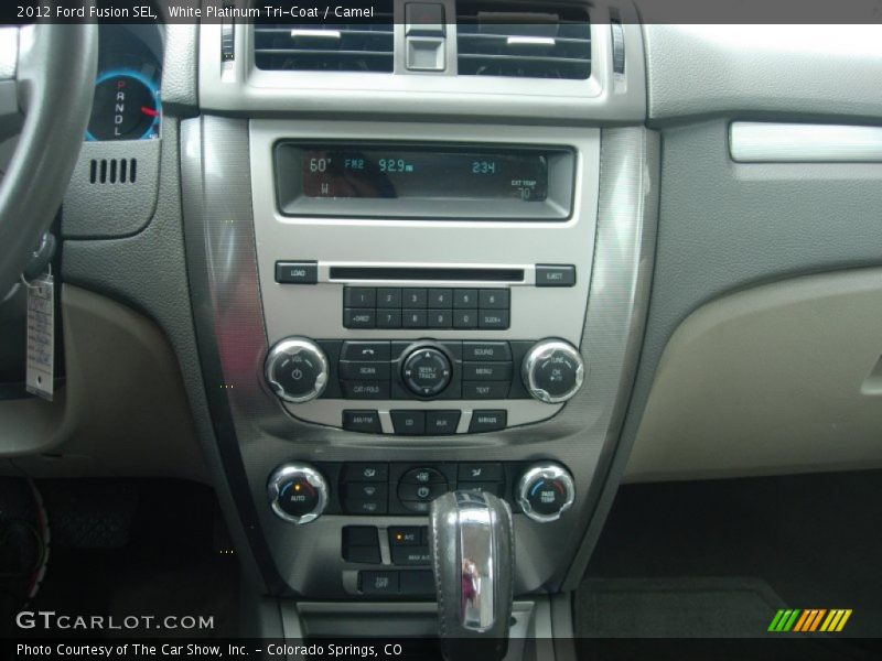 White Platinum Tri-Coat / Camel 2012 Ford Fusion SEL