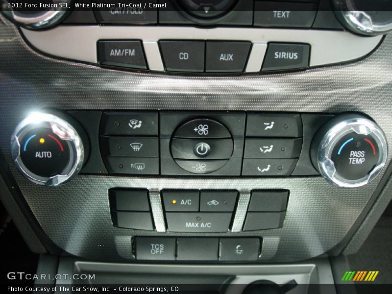 White Platinum Tri-Coat / Camel 2012 Ford Fusion SEL