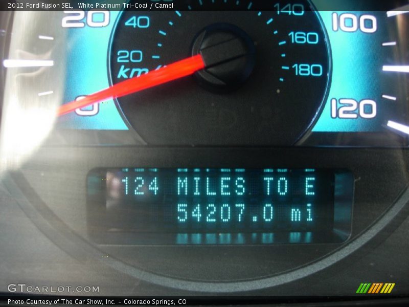 White Platinum Tri-Coat / Camel 2012 Ford Fusion SEL