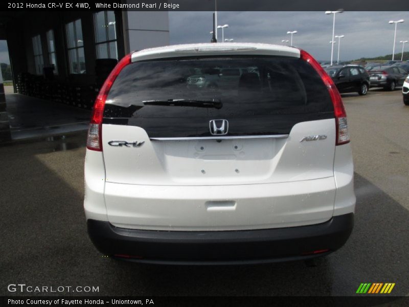 White Diamond Pearl / Beige 2012 Honda CR-V EX 4WD