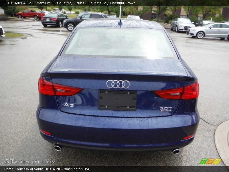 Scuba Blue Metallic / Chestnut Brown 2016 Audi A3 2.0 Premium Plus quattro