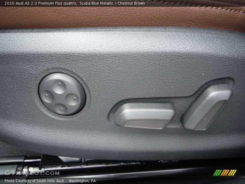 Scuba Blue Metallic / Chestnut Brown 2016 Audi A3 2.0 Premium Plus quattro