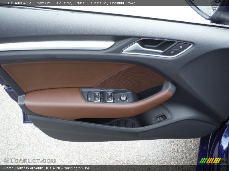 Scuba Blue Metallic / Chestnut Brown 2016 Audi A3 2.0 Premium Plus quattro