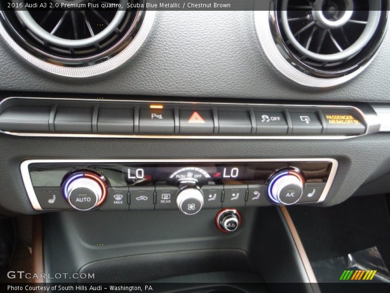 Scuba Blue Metallic / Chestnut Brown 2016 Audi A3 2.0 Premium Plus quattro