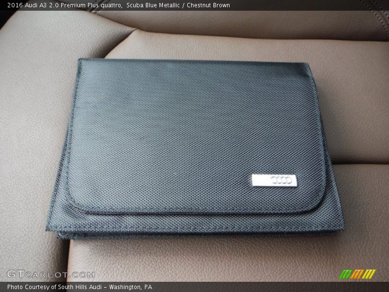 Scuba Blue Metallic / Chestnut Brown 2016 Audi A3 2.0 Premium Plus quattro