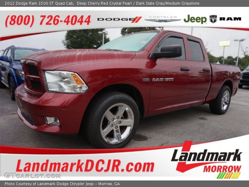Deep Cherry Red Crystal Pearl / Dark Slate Gray/Medium Graystone 2012 Dodge Ram 1500 ST Quad Cab