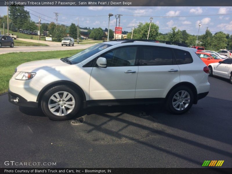 Satin White Pearl / Desert Beige 2008 Subaru Tribeca Limited 7 Passenger