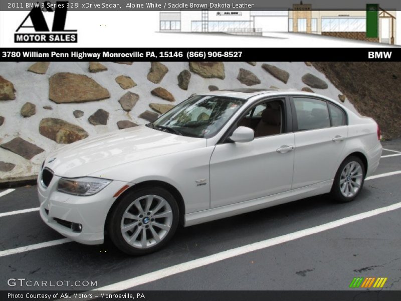 Alpine White / Saddle Brown Dakota Leather 2011 BMW 3 Series 328i xDrive Sedan